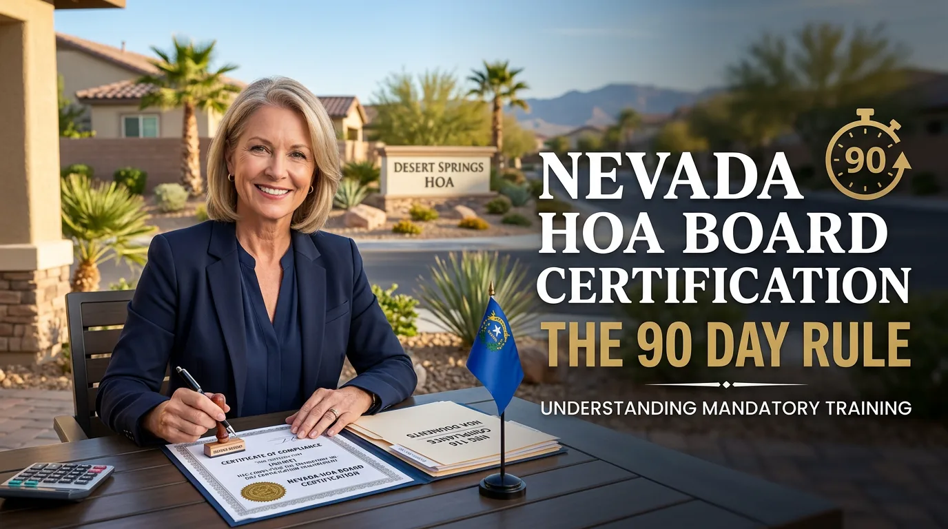 Nevada HOA Board Certification: The 90 Day Rule