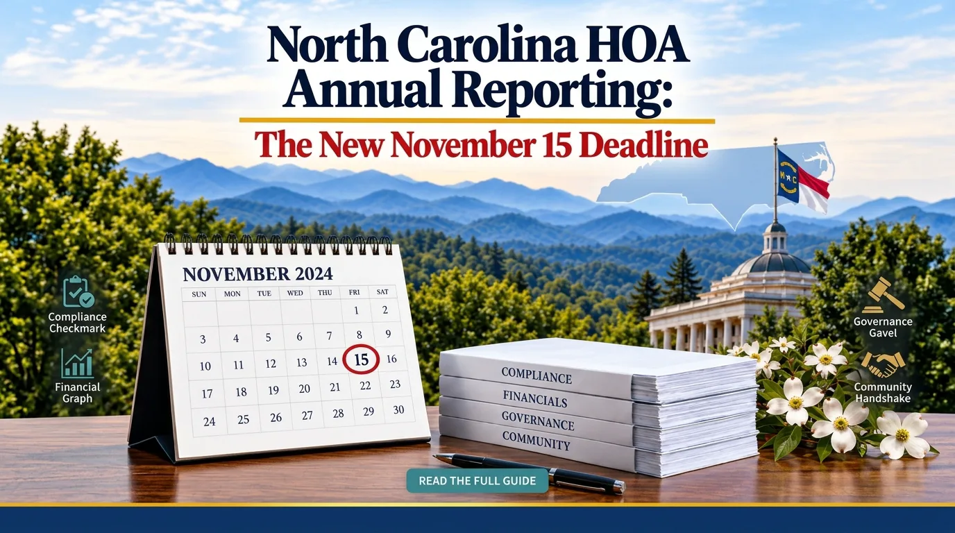 North Carolina HOA Annual Reporting: The New November 15 Deadline